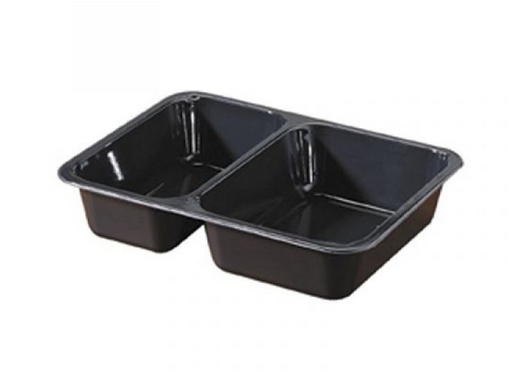 Duni Tray Menu CPET BK 2-comp 225x175x43 1110cc300 stuks