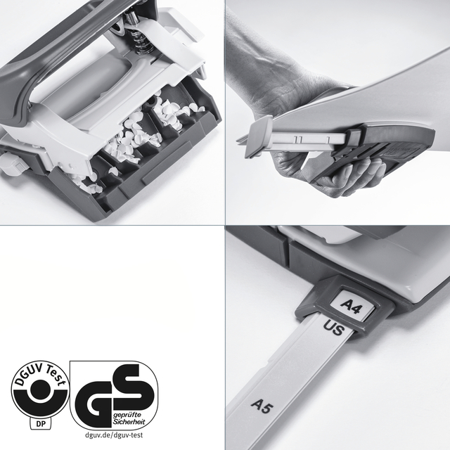 document shredder,  shredder compartment, A4 A5 slots, cardinal scale, security certifications