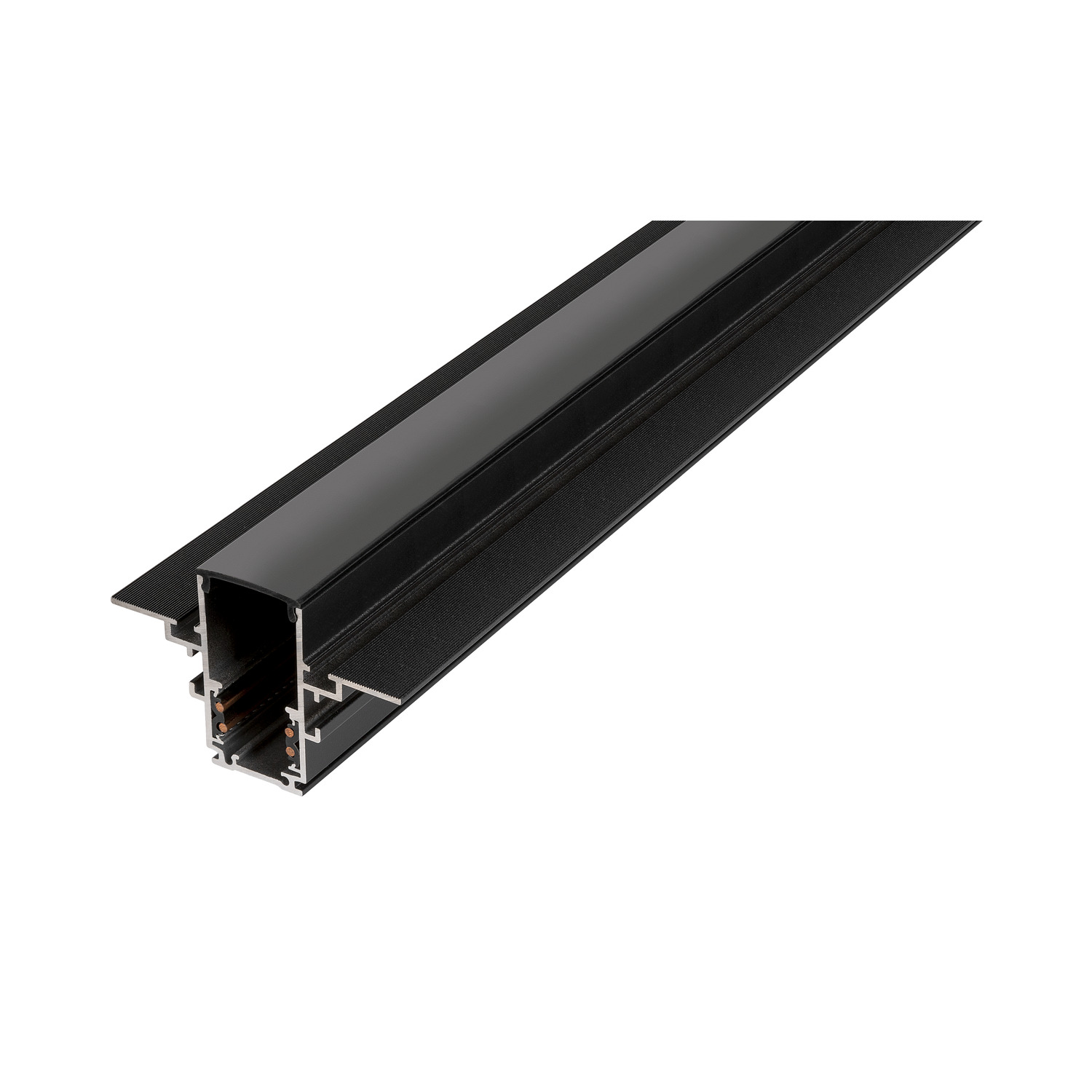 1m inbouwrail, 48V TRACK, zwart, DALI