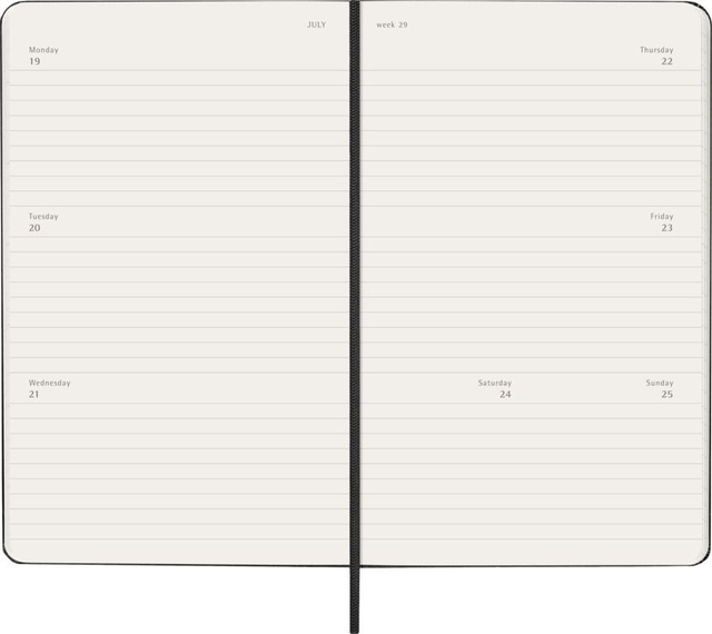 notebook, planner, open notebook, lined pages, binding strap