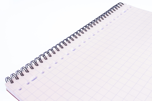 notitieboek, spiraleband, ruled-papier, grid-papier, notitieblok