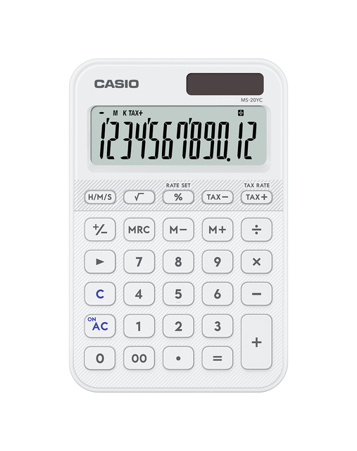 calculator, Casio, solar-powered, large display, button pad