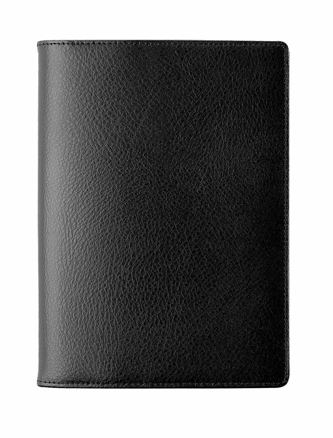 portemonnee, leren, zwart, riemenloze cover, minimalistisch