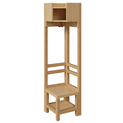 Garderobe binnenhoek, voor eenvoudig opbergen