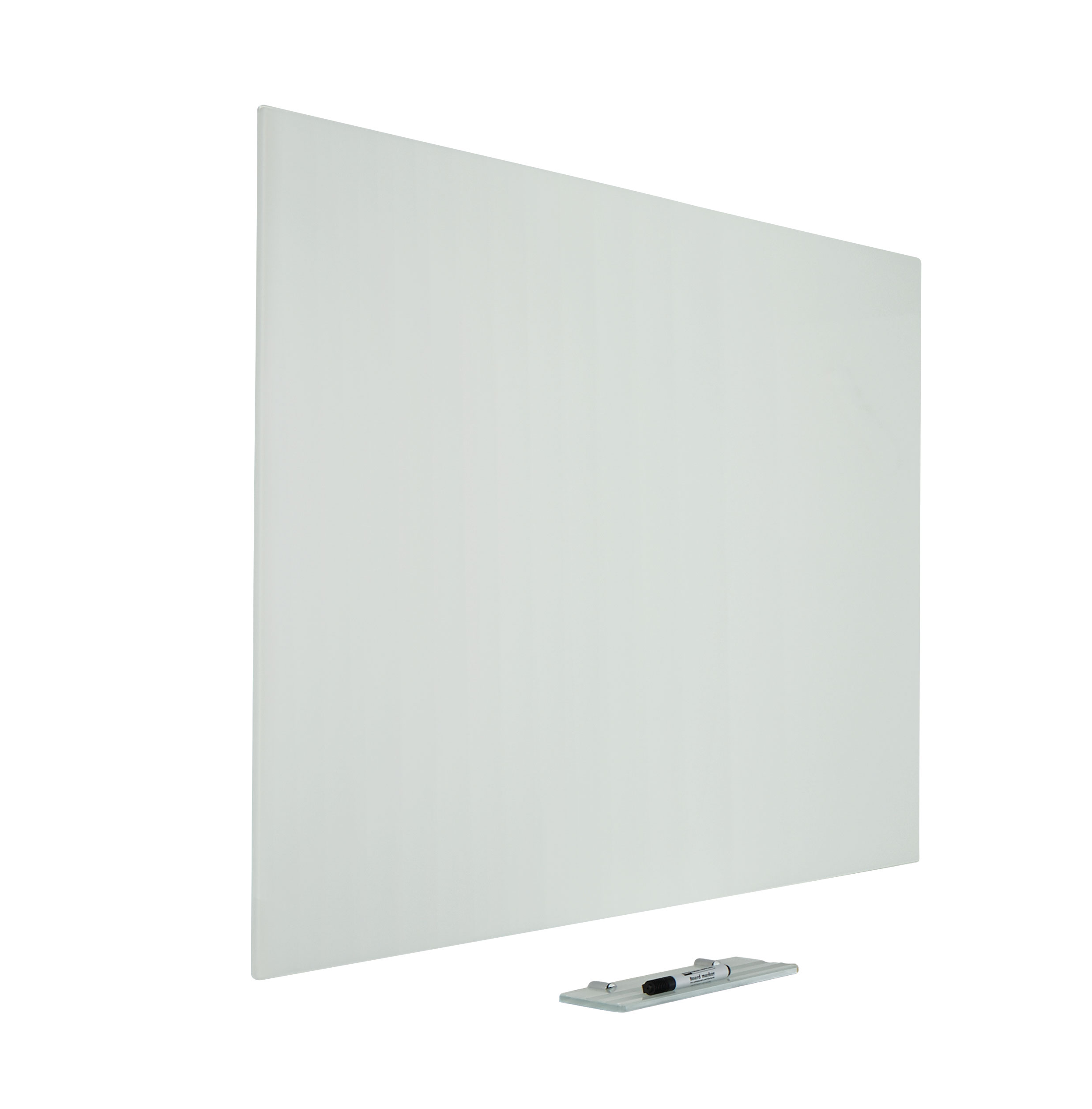 Glasbord Premium, verborgen ophang, magneethoudend, wit - 90x120 cm