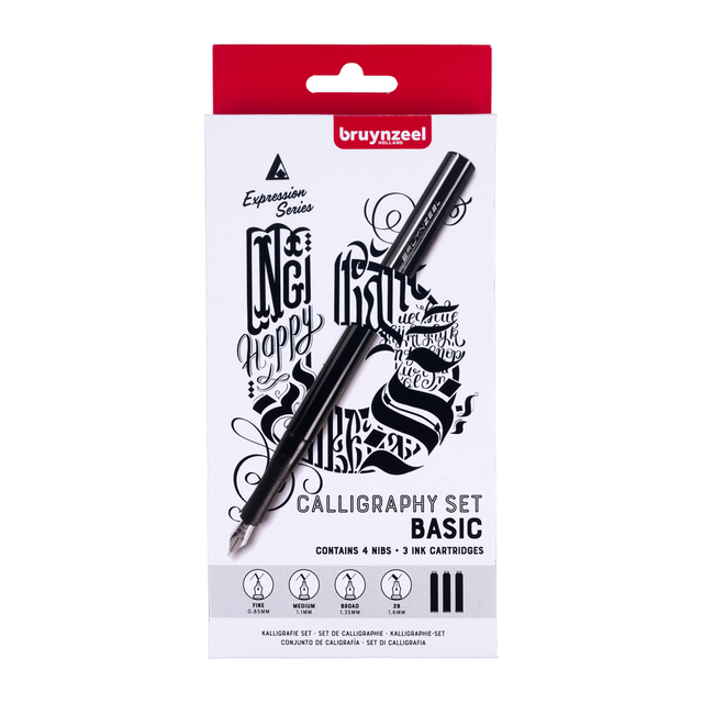 Kalligrafieset Bruynzeel Expression Basic set à 8 delen