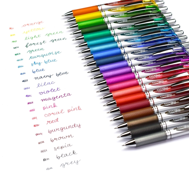 Gelschrijver Pentel BL77 Energel medium koraalroze