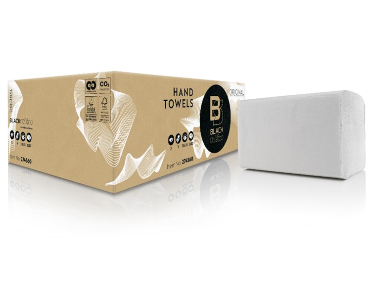 BlackSatino Handdoekpapier 20x23cm 2lgs 3200st 274560