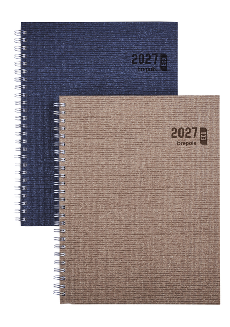 agenda, notitieboek, spiralebinder, ruwe textuur, 2027