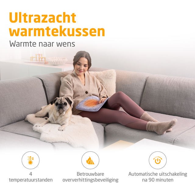 ultrazachte, warmtekussen, kussen, pluche, warmte