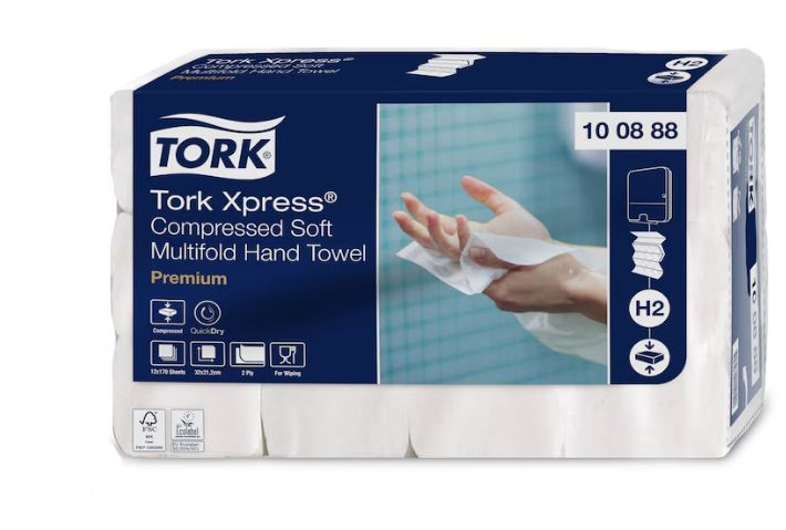 Tork Xpress Gecomprimeerd Handdoekpapier 2lgs H2 12x170st
