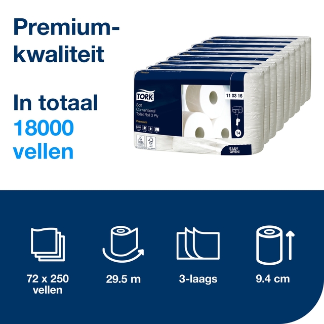 wc-papier, 3-laags, zachte, rollen, 24-stuks