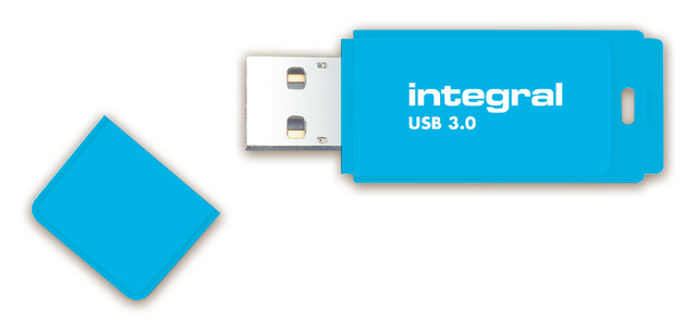 USB-stick 2.0 Integral 16GB neon blauw