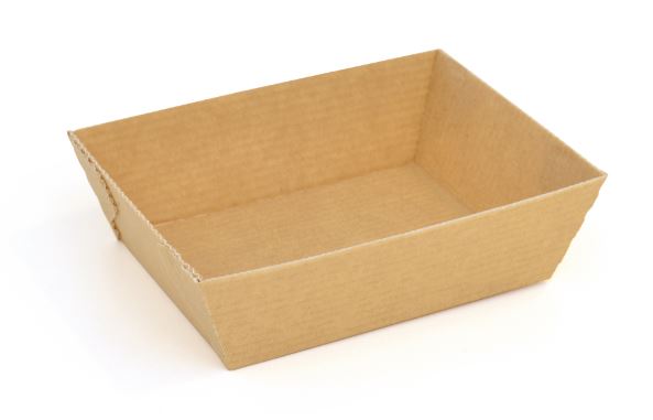 Biodore A7 Bakje bruin 86x65x30mm golfpapier doos 385st