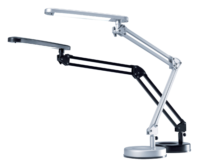 Bureaulamp Hansa led 4 stars zilvergrijs