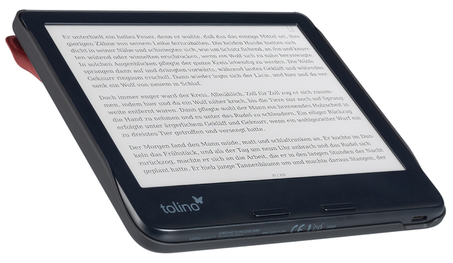 e-reader, e-reader tablet, black device, e-ink screen, Tolino