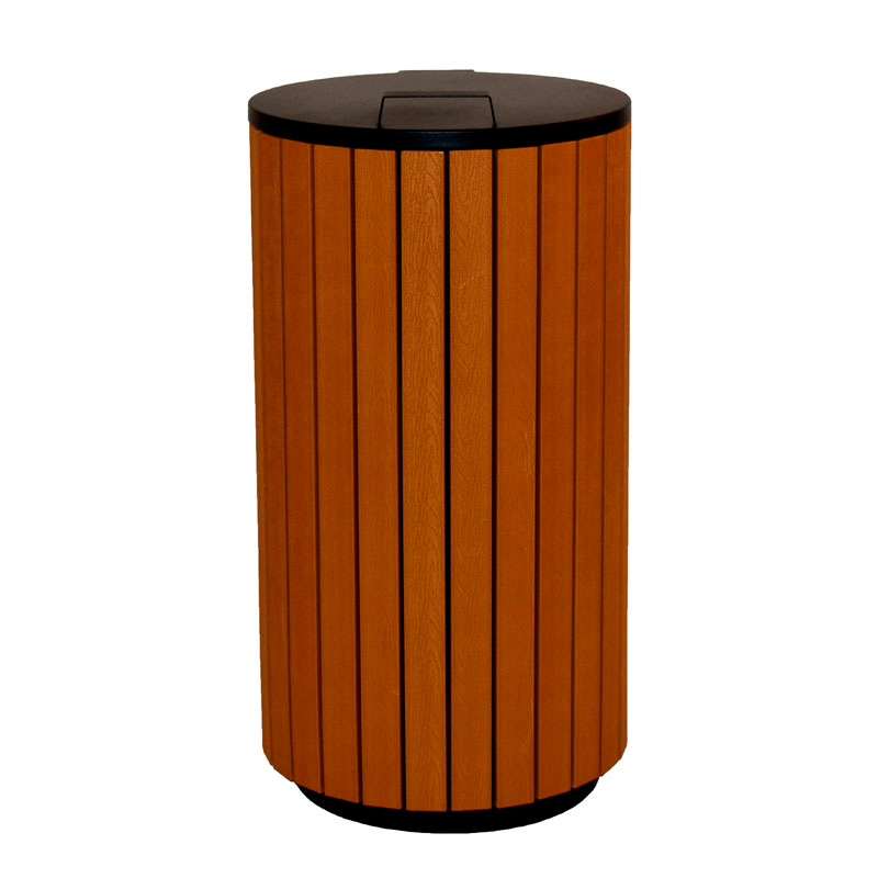 VepaBins Buitenafvalbak 90ltr houtlook Kunststof