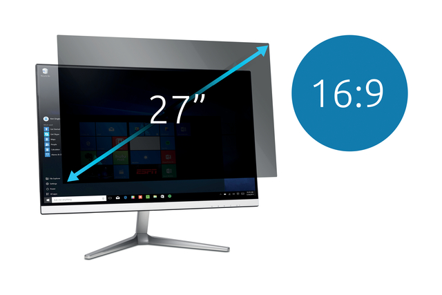 computermonitor, 27 inch, 16:9 beeldverhouding, zilvergrijs