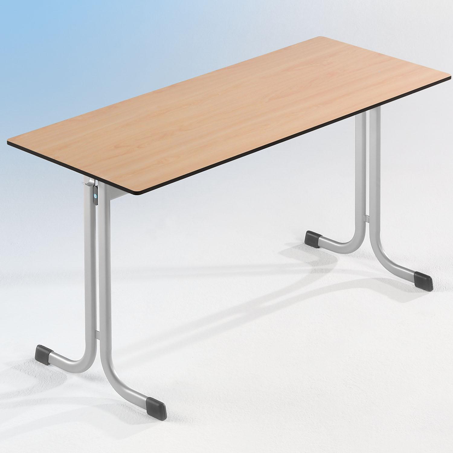 Tweezits tafel 130x65 cm MT60E-K, tafelblad melamine met ABS rand