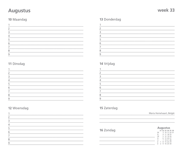 Schoolagenda 2026-2027 Ryam Cursus DeLuxe 7dagen/2pagina's zwart