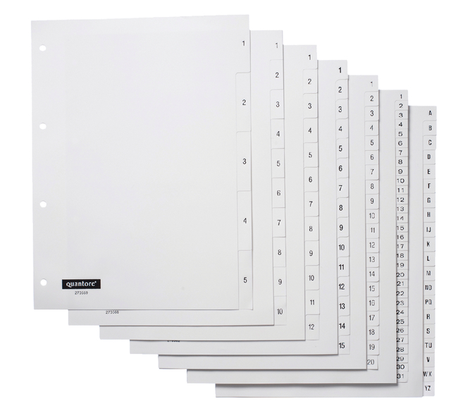 document, pagina beschermers, indextabs, ringmap invoegvlakken, transparante vellen