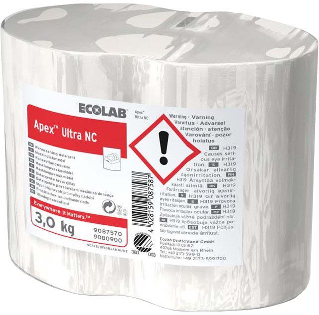 Ecolab Apex Ultra Vaatwasproduct doos 4x31kg