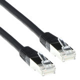 ACT Zwarte 25 meter LSZH SFTP CAT6 patchkabel met RJ45 connectoren