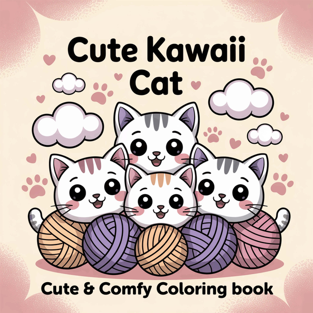 kat, knuffelkat, kinderboek, kleurboek, wol