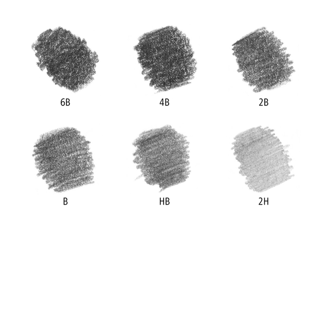 potlood, krijt, zwarte grijs, grijze swatches, grafietpotlood