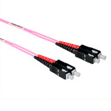 ACT 1 meter LSZH Multimode 50/125 OM4 glasvezel patchkabel duplex met SC connectoren