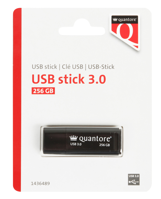 USB-stick Quantore 256GB 3.0 zwart
