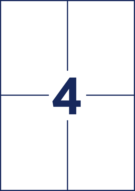 grid, nummer 4, witte panel, blauwe lijnen, poster-indeling