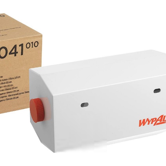 Kimberly Clark Wypall Poetsdoek Dispenser Wit kleine rollen