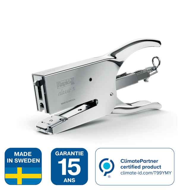 stapler, stapler pons, metalen, zilver, made in sweden