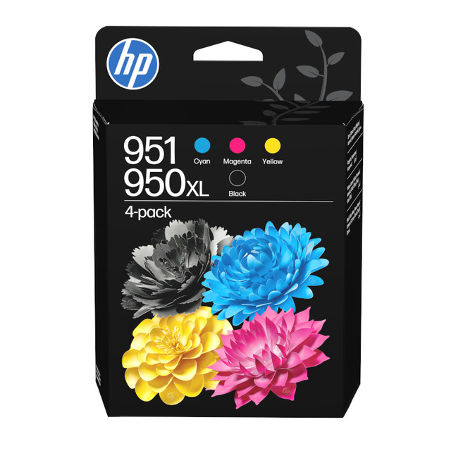 inktpatroon, kleurvulling, cyaan, magenta, gele, printertinta, 4-pack, HP