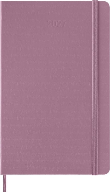 planner, notebook, elastische band, 2027, roze