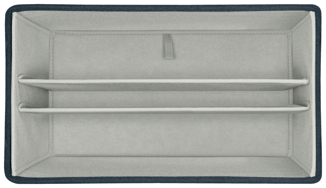 pencil case, organizer, divider, zippered, gray