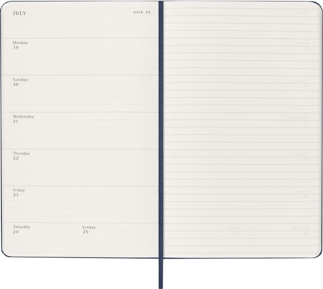 notebook, planner, week, open, pages