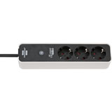 Brennenstuhl Smart stekkerdoos, 3 sockets, 1.5m, zwart, met schakelaar