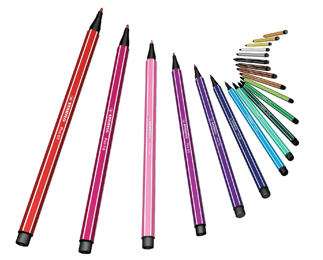 Viltstift STABILO Pen 68/94 medium lichtgrijs
