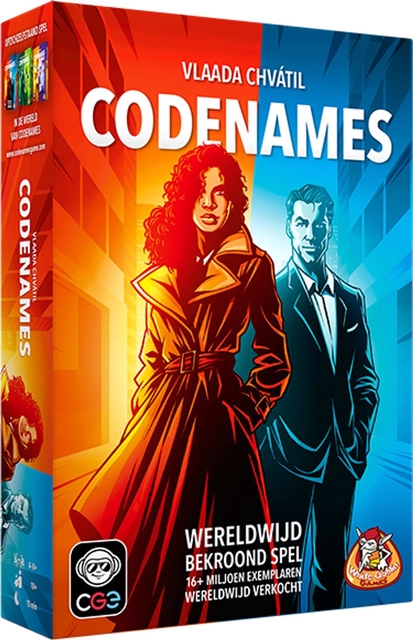 bordspel, Codenames, kaartspel, kleurig verpakking, spelsysteem