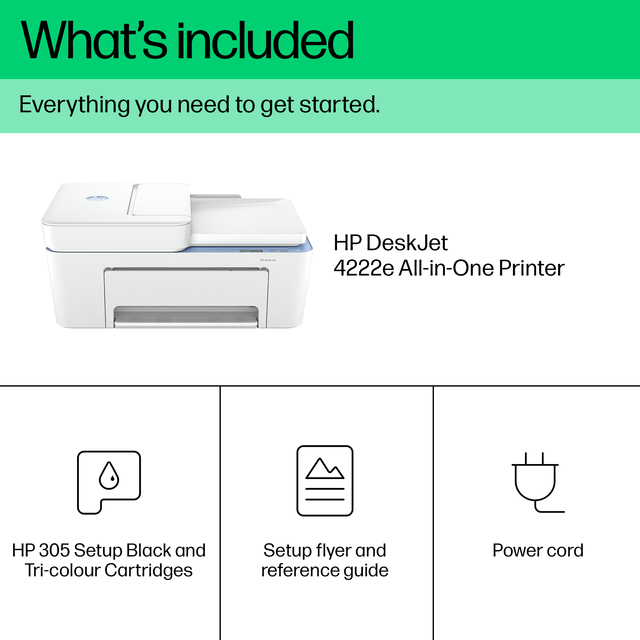 printer, all-in-one, HP DeskJet 4222e, multifunction, color printer