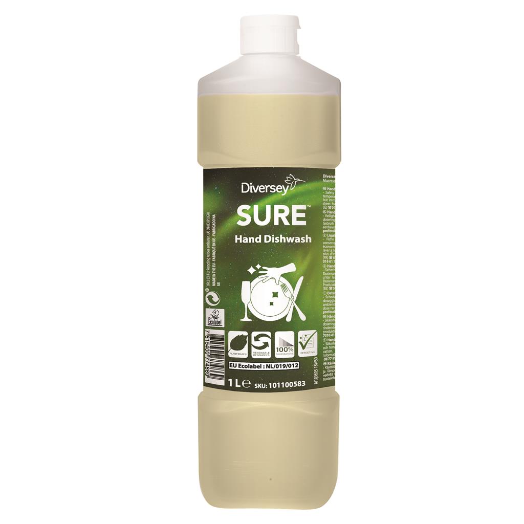 SURE Hand Dishwash Afwas en Ontvetter W207 doos 6x1 ltr