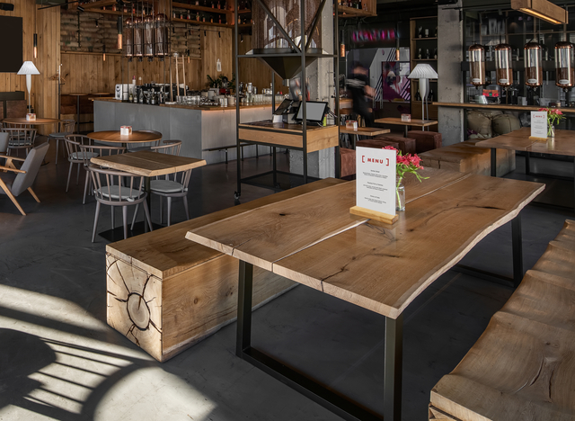 Menukaarthouder IEZZY T tafeldisplay A6 hout