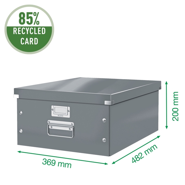 Opbergdoos Leitz Click & Store WOW groot 369x200x482mm groen