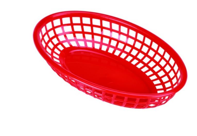 Fastfood mandje rood 235x155cm doos 24 stuks