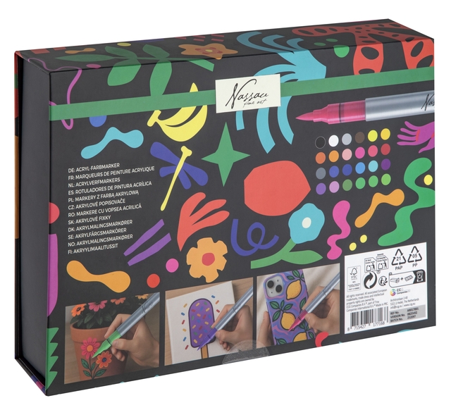 Acrylmarkers Nassau set à 24 kleuren