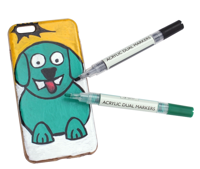 Acrylmarker Nassau duopunt set à 6 kleuren