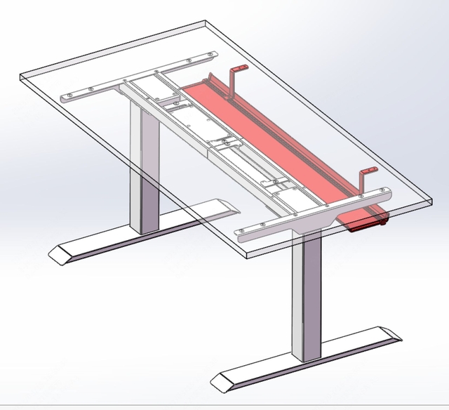 tekening, bureau, tisch, glazenblad, werkbank