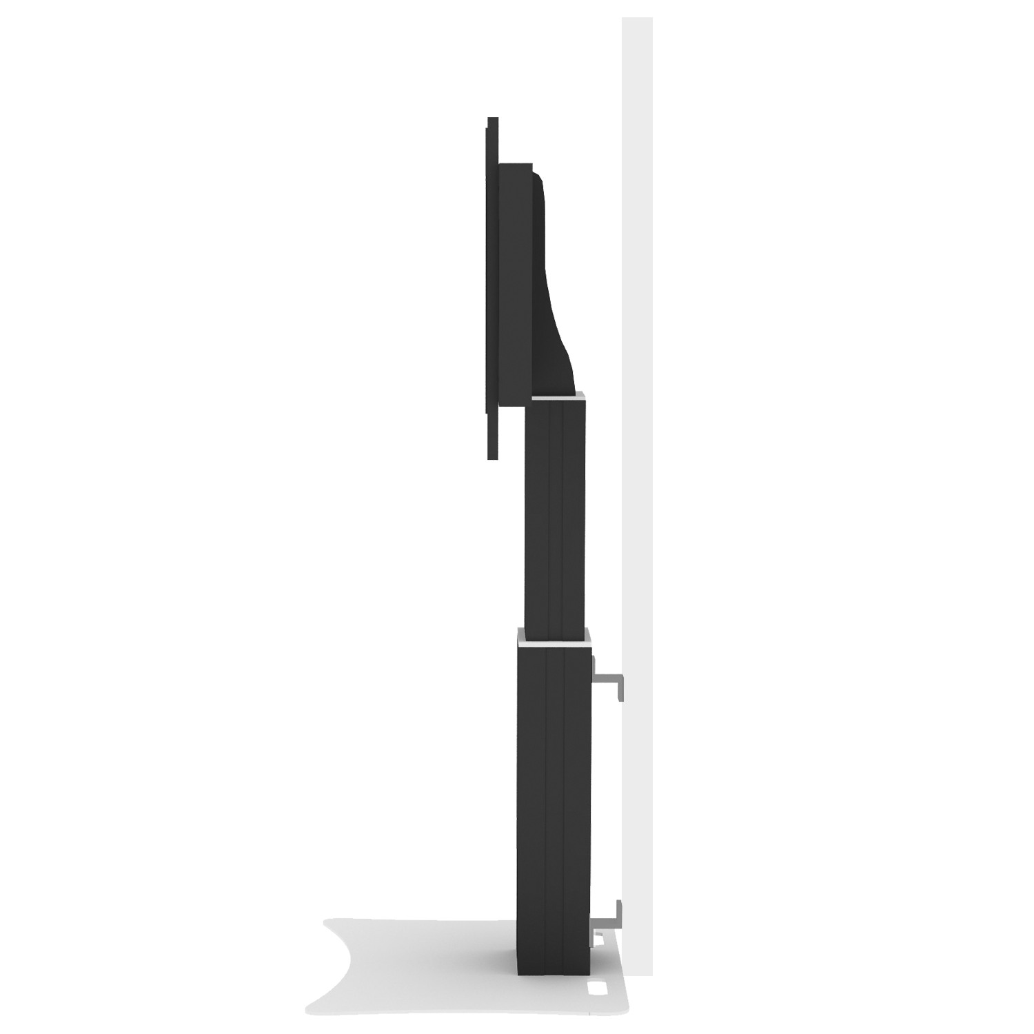 Elektrisch in hoogte verstelbare XL monitorstandaard, 50 cm slag